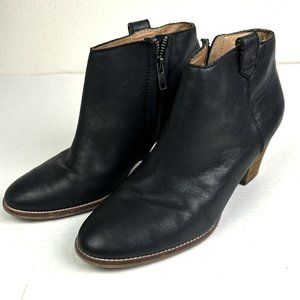 Madewell The‎ Billie Ankle Bootie Women’s 8.5 Black Leather Zip Shoes Heel